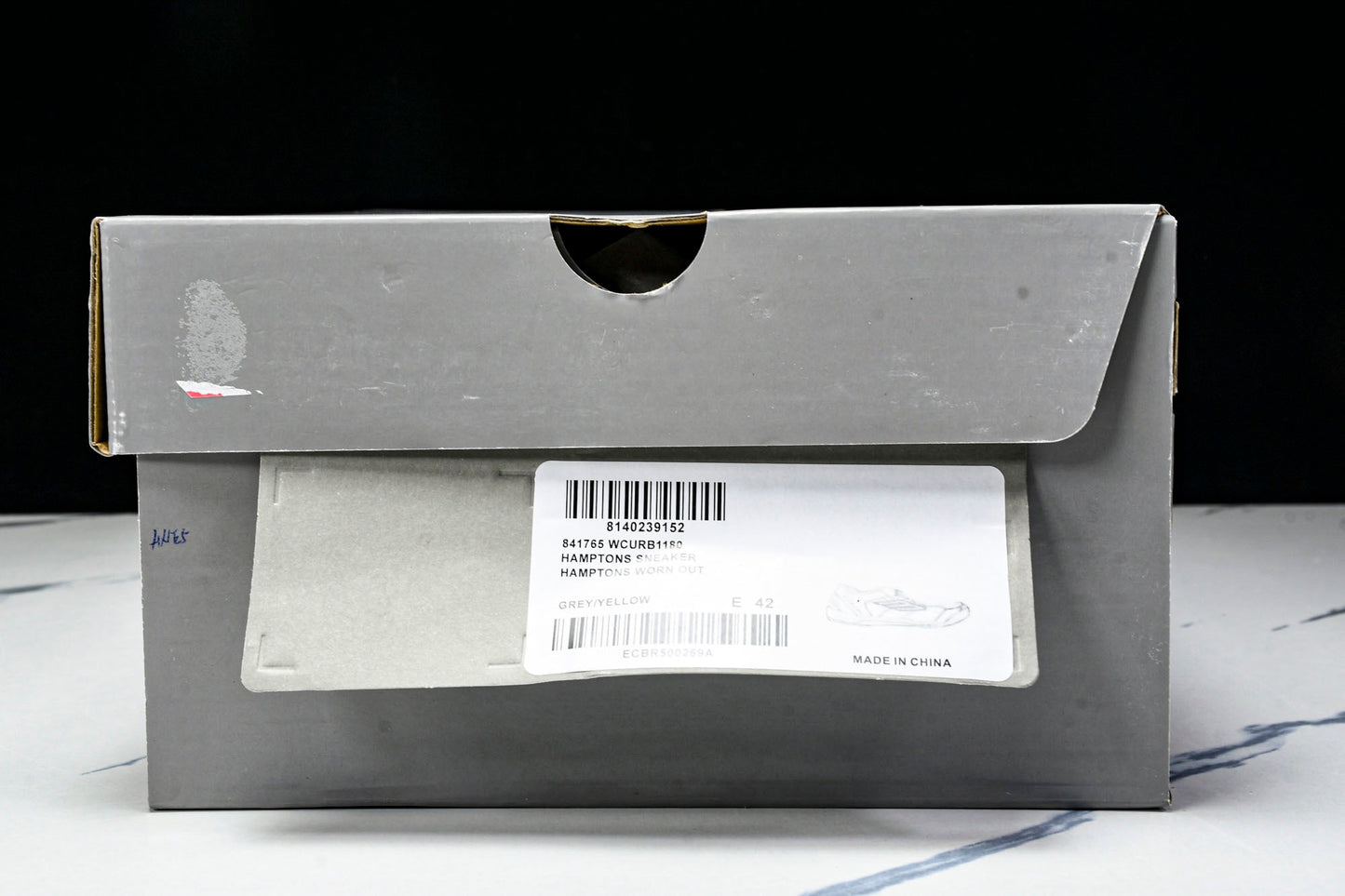 Вalenciaga Hamptons Worn-Out Sneaker 'Grey Yellow'