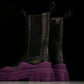Вottega Veneta Tire Chelsea Boots 'Black Purple'