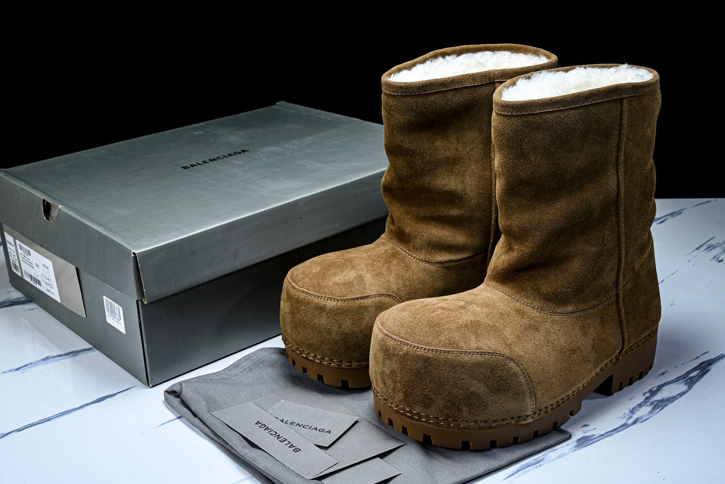 Вalenciaga Alaska Fur Boot 'Brown'