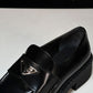 Prada Chocolate Patent Loafers 'Black'