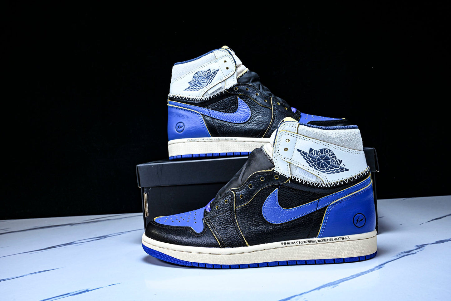 Union LA x Fragment x AJ1 Retro High 'Black Sport Royal'