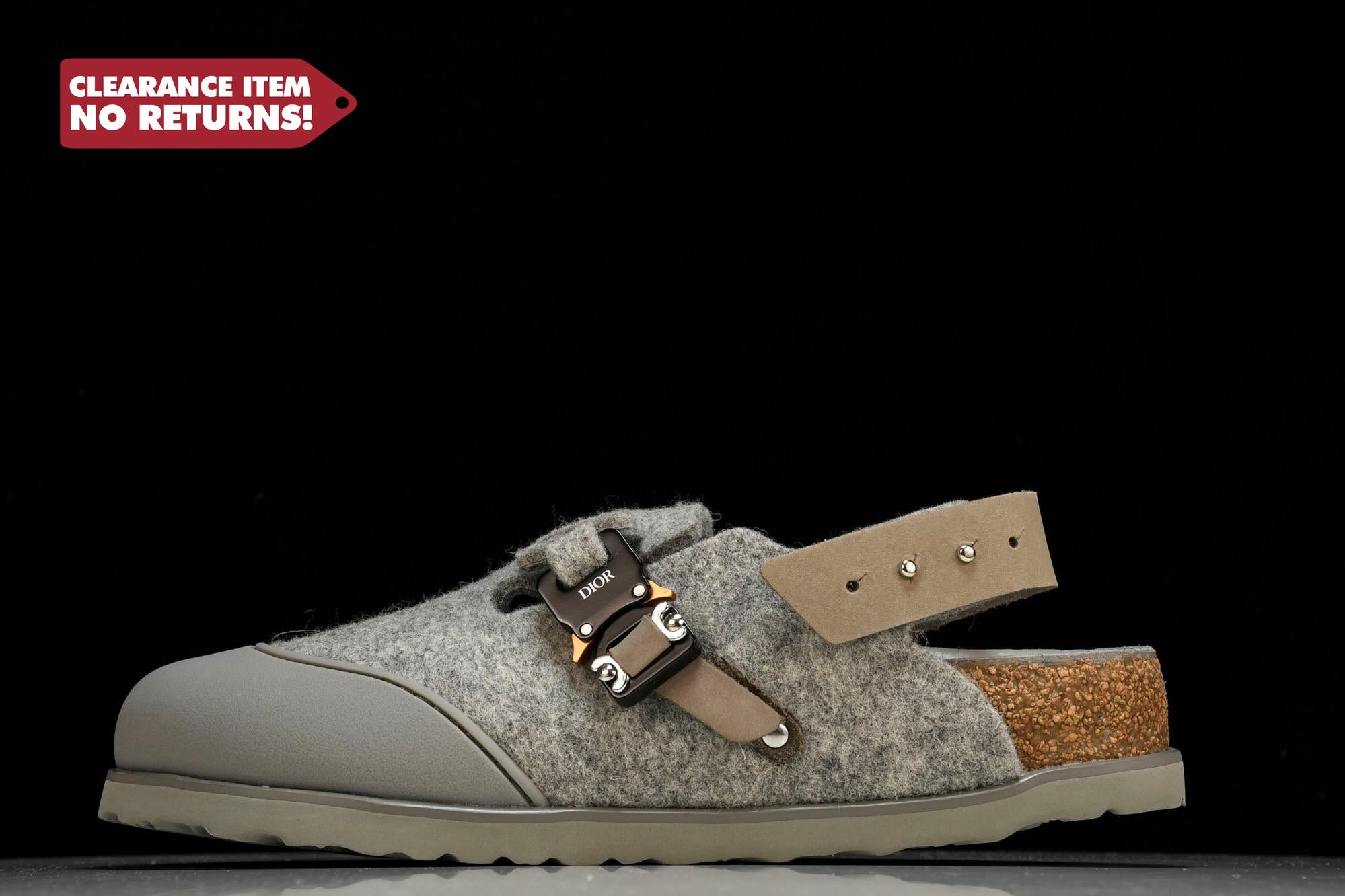 Birkenstock x D1or Tokio Mule Felted Wool 'Grey' - UK 6 / US 7 / EU 40