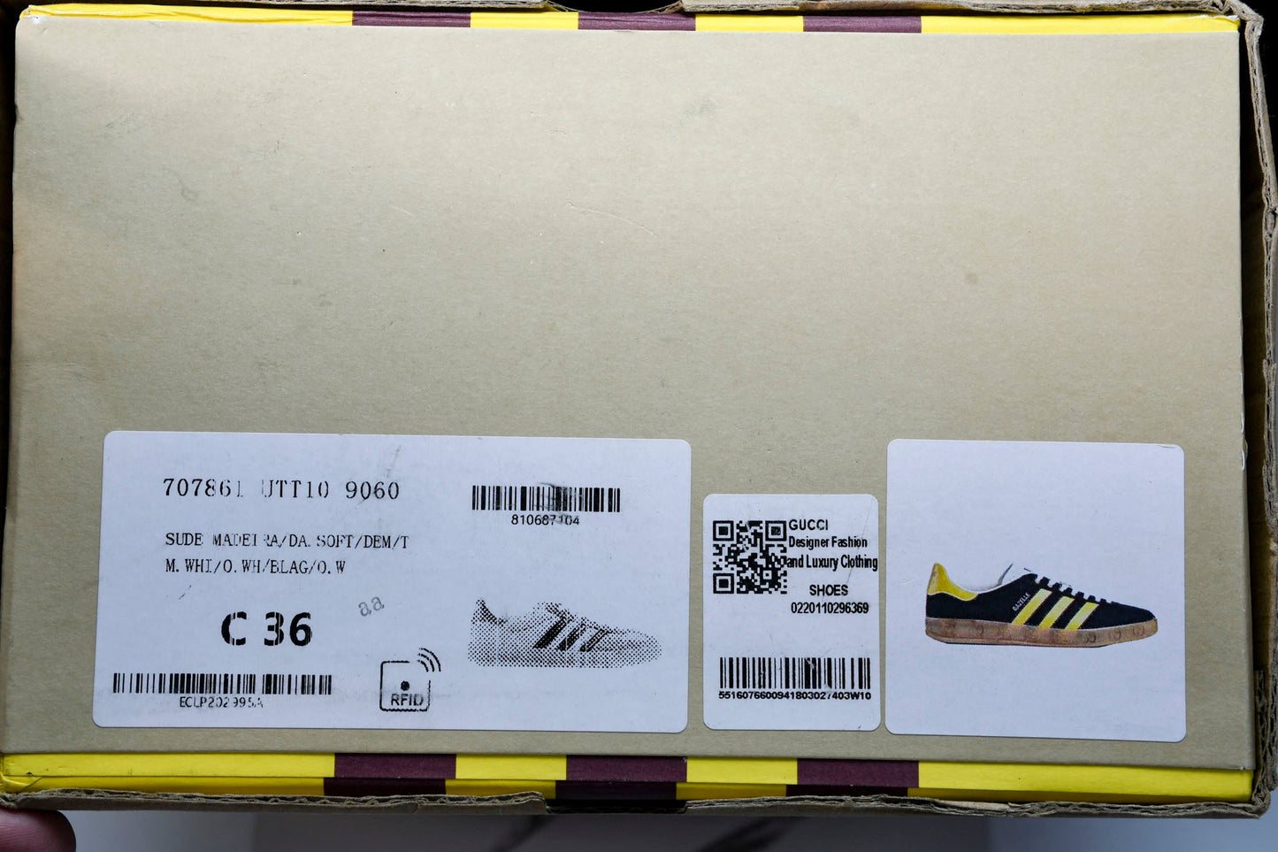 Guссi x Gazelle 'Black GG Monogram' - UK 5 / US 5.5 / EU 38