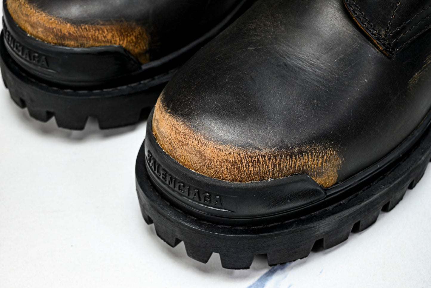 Вalenciaga Strike Boot 'Worn-Out Black Brown'