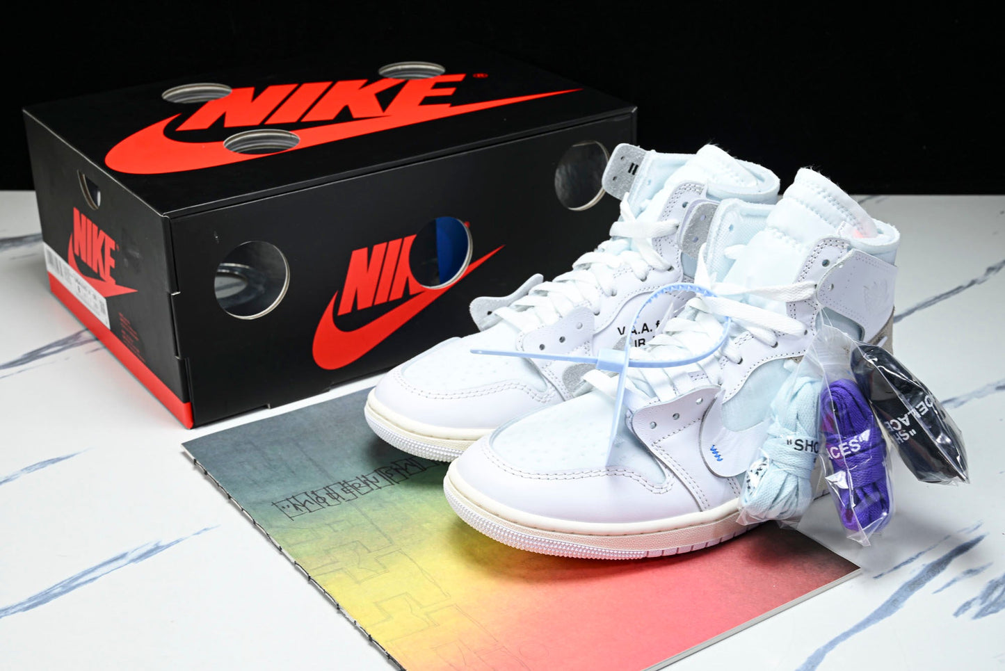 Off-White x Virgil Abloh Archive AJ1 Retro High 'Alaska'
