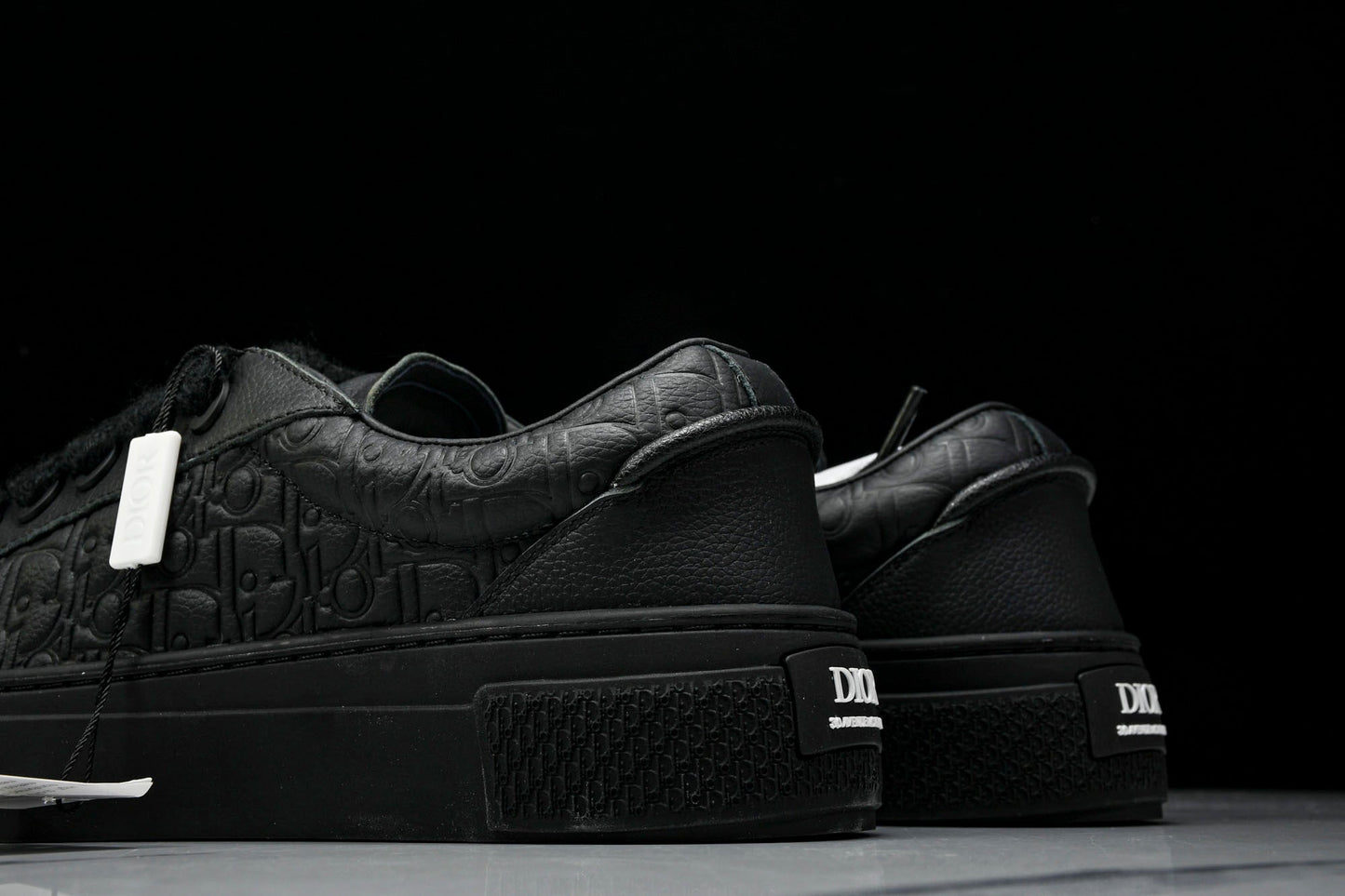 D1or B33 Gravity Leather 'Oblique Triple Black' - UK 8 / US 9 / EU 42