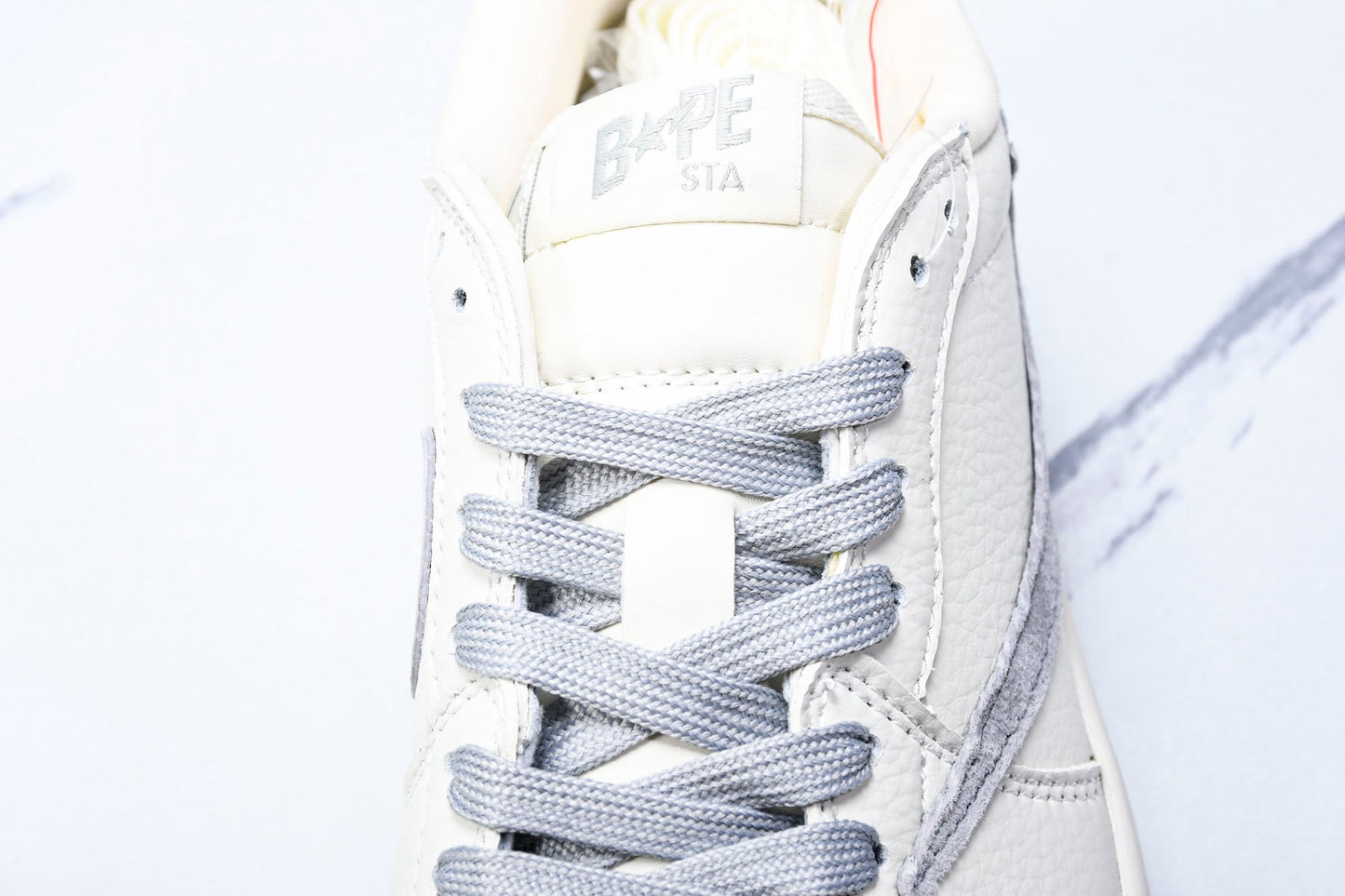 Travis Scott AJ1 Low x BAPE 'White Grey 2.0' (Custom)