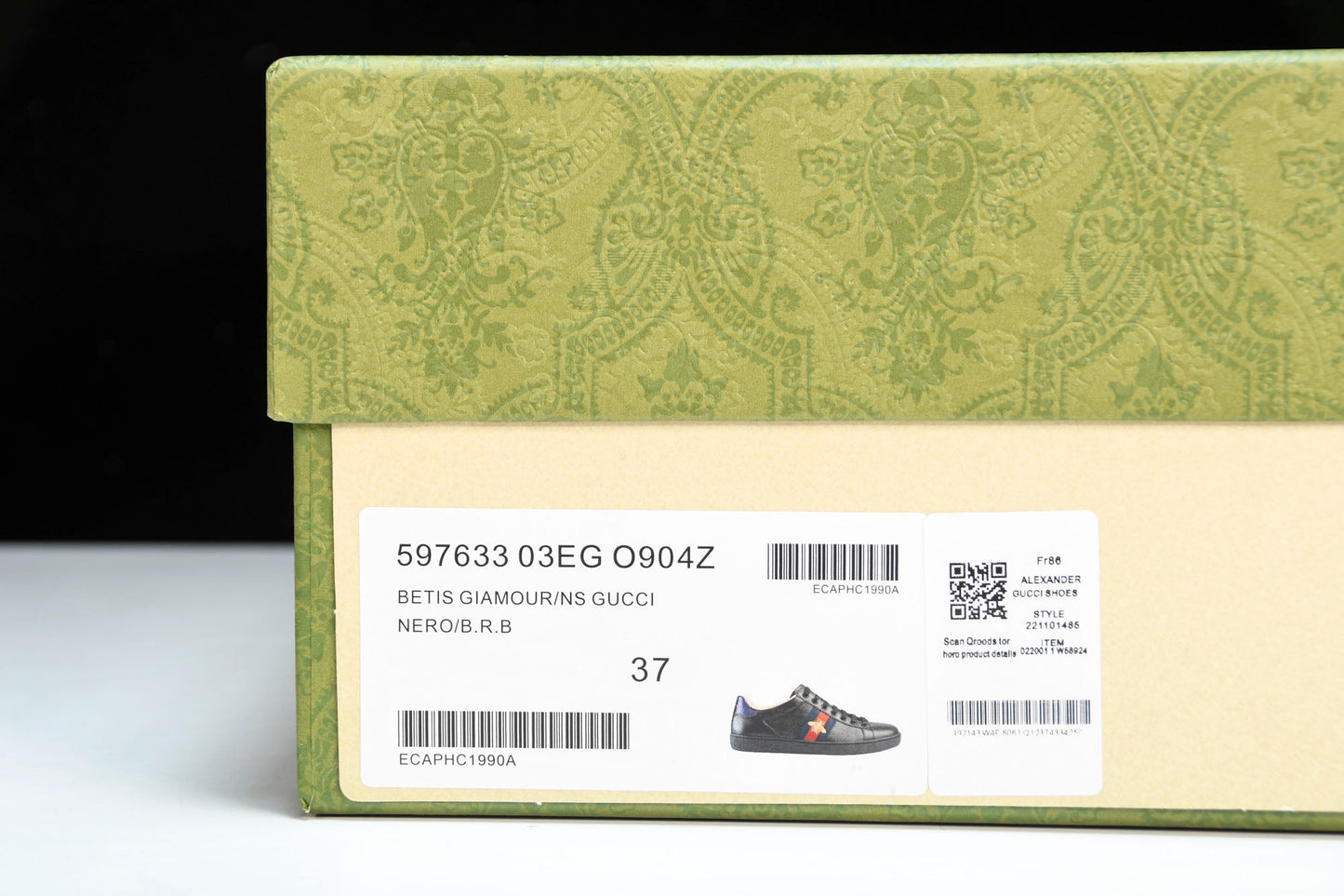 Guссi Ace 'Black Bee' - UK 11 / US 11.5 / EU 45