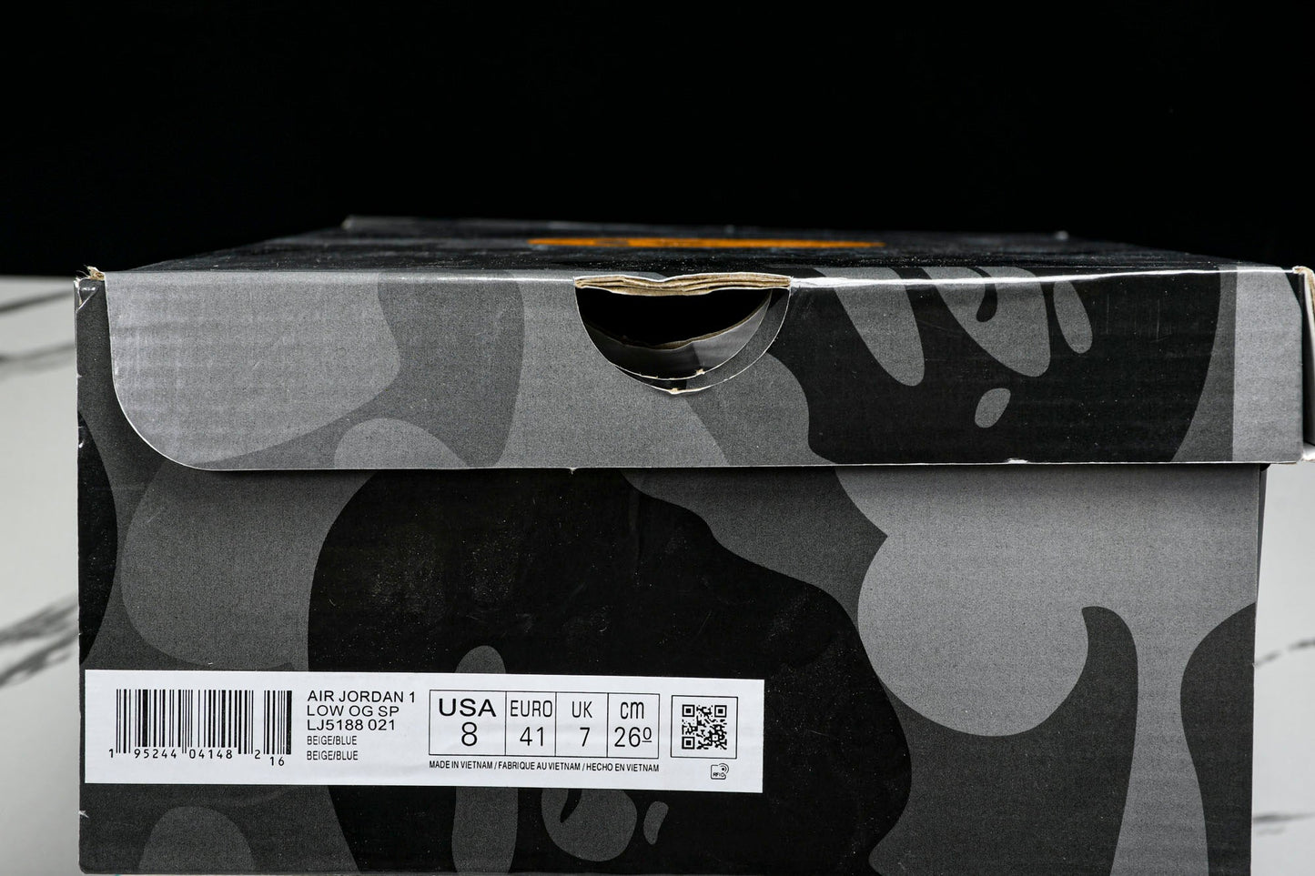 Travis Scott AJ1 Low x BAPE 'Blue Grey White' (Custom)