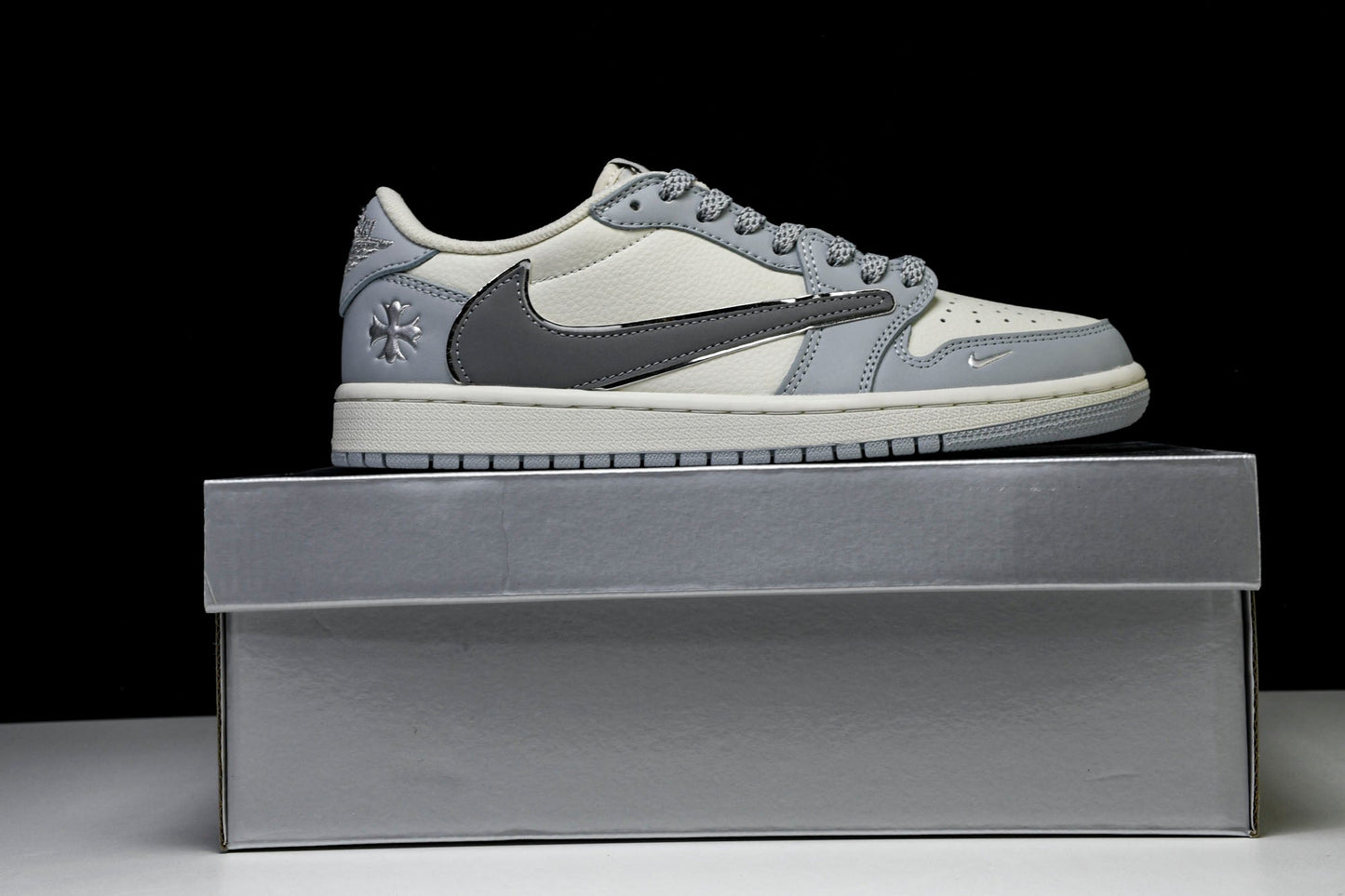 Travis Scott AJ1 Retro Low x Chrome Hearts (Custom) - UK 9 / US 10 / EU 44