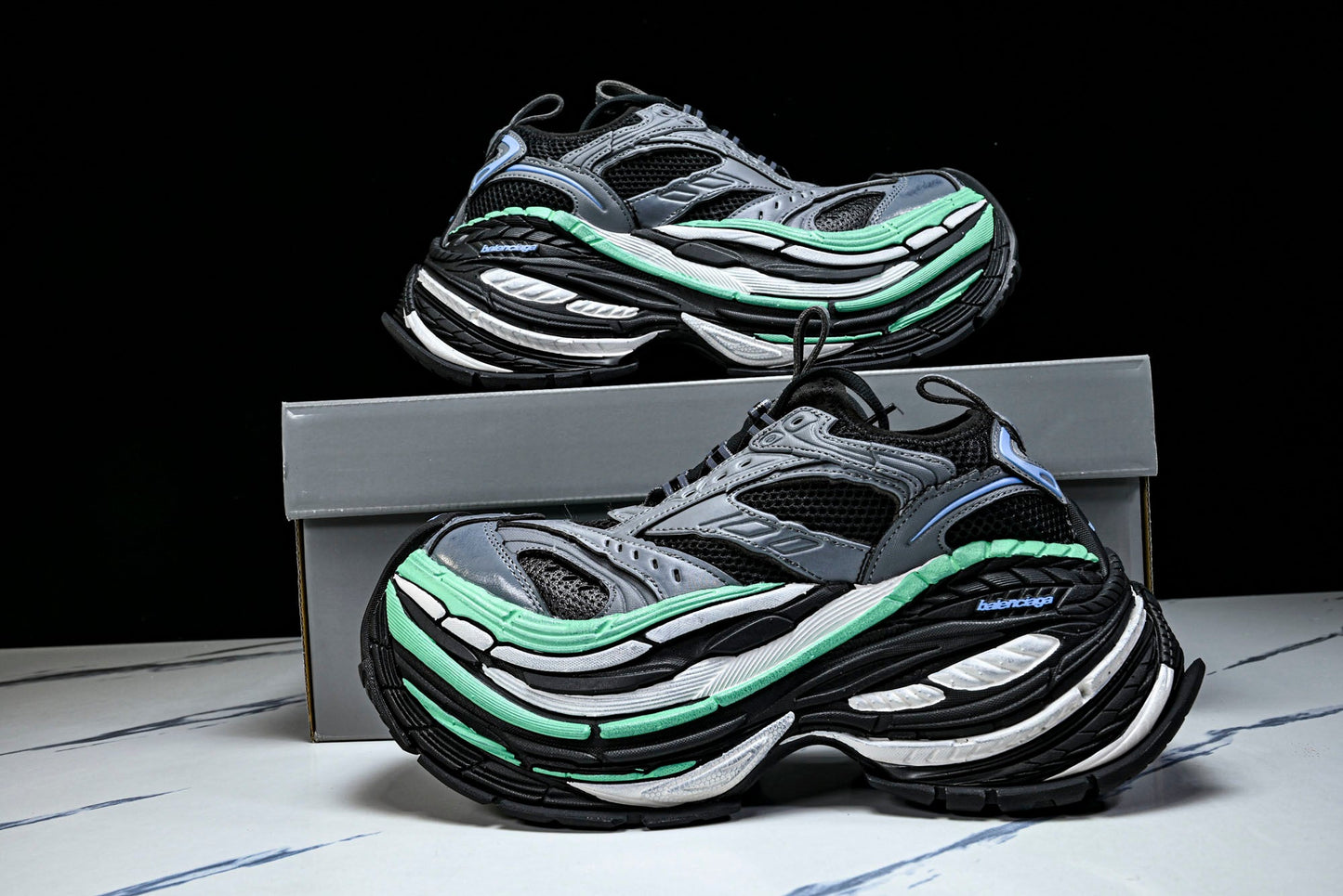 Вalenciaga Platform Sneaker 'Black Green Grey'