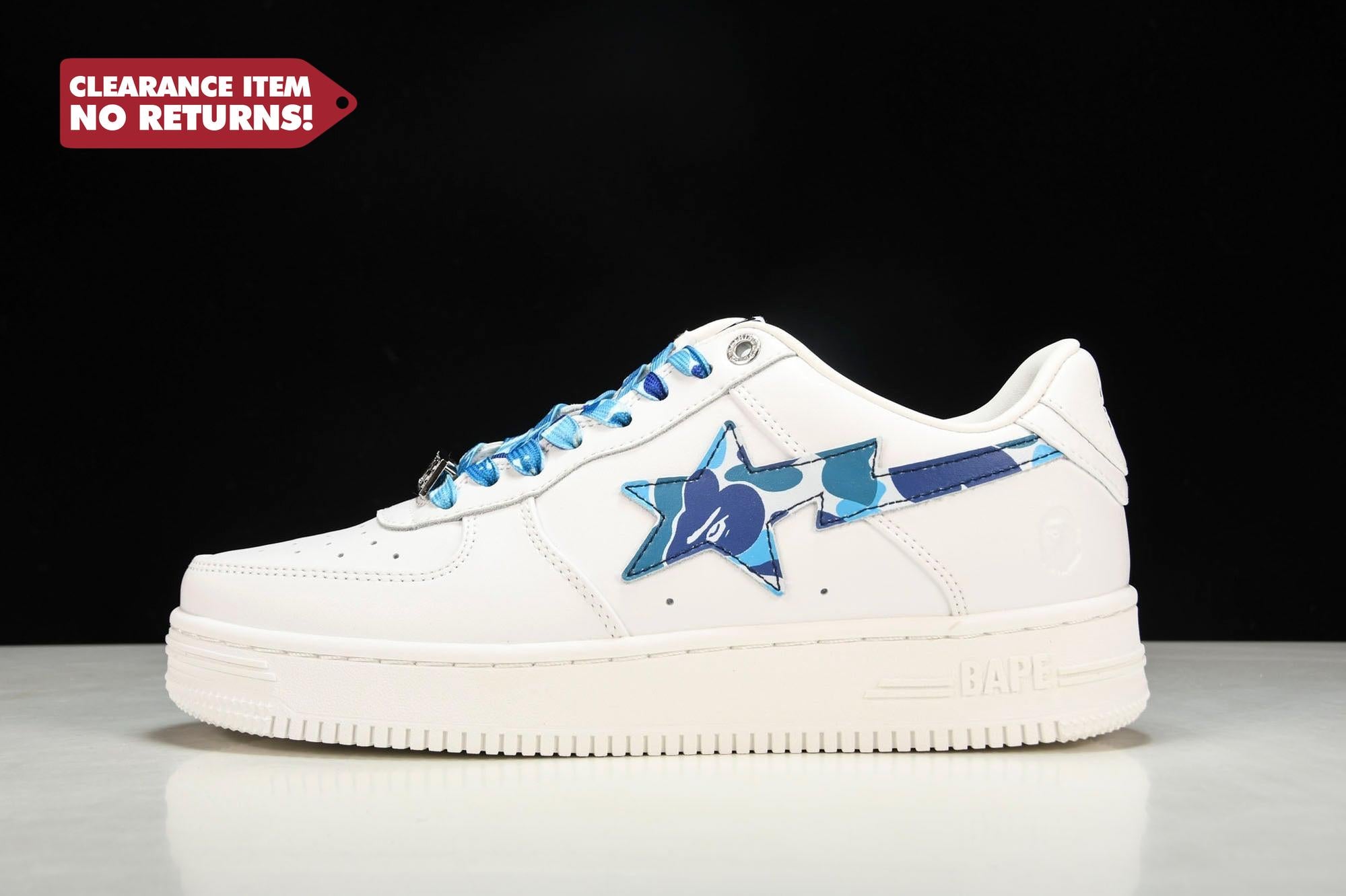 A Bathing Ape Bape Sta 'White ABC Camo - Blue' - UK 7 / US 8 / EU 41