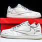 Travis Scott AJ1 Low x Supreme 'White Grey 3.0' (Custom)