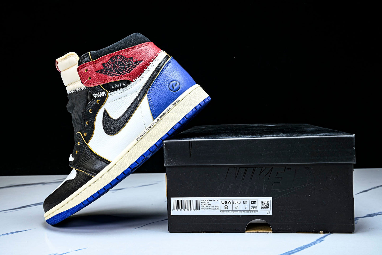 Union LA x Fragment x AJ1 Retro High 'Varsity Red Sport Royal'