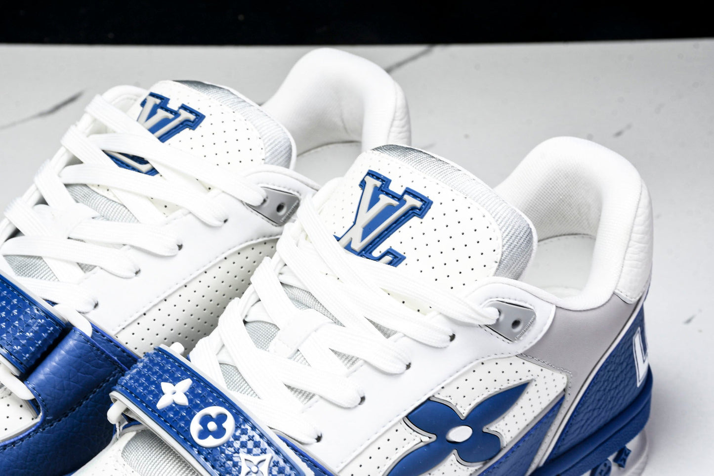 Louis Vuittоп Trainer Low Velcro Strap 'Perforated Blue'