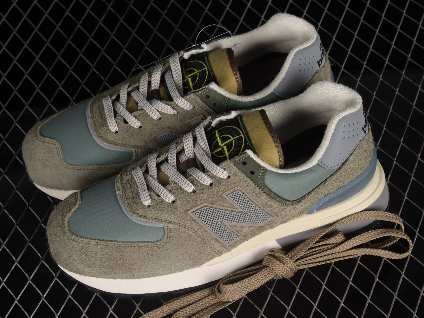 NB 574 Legacy x Stone Island 'Steel Blue' - UK 3.5 / US 4 / EU 36