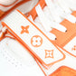 Louis Vuittоп Trainer Low Velcro Strap 'Monogram Denim Orange'