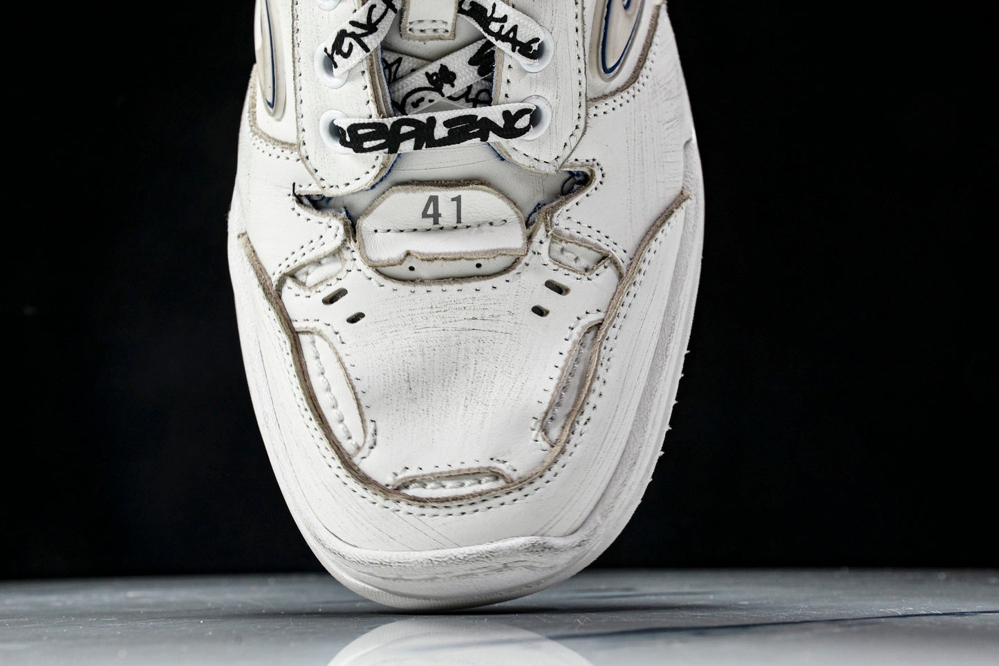 Вalenciaga Hamptons Worn-Out Sneaker 'White Blue'