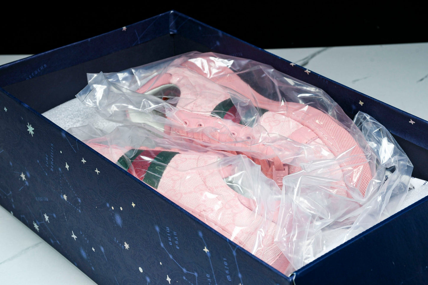 Guссi Ace Web 'Pink Monogram'