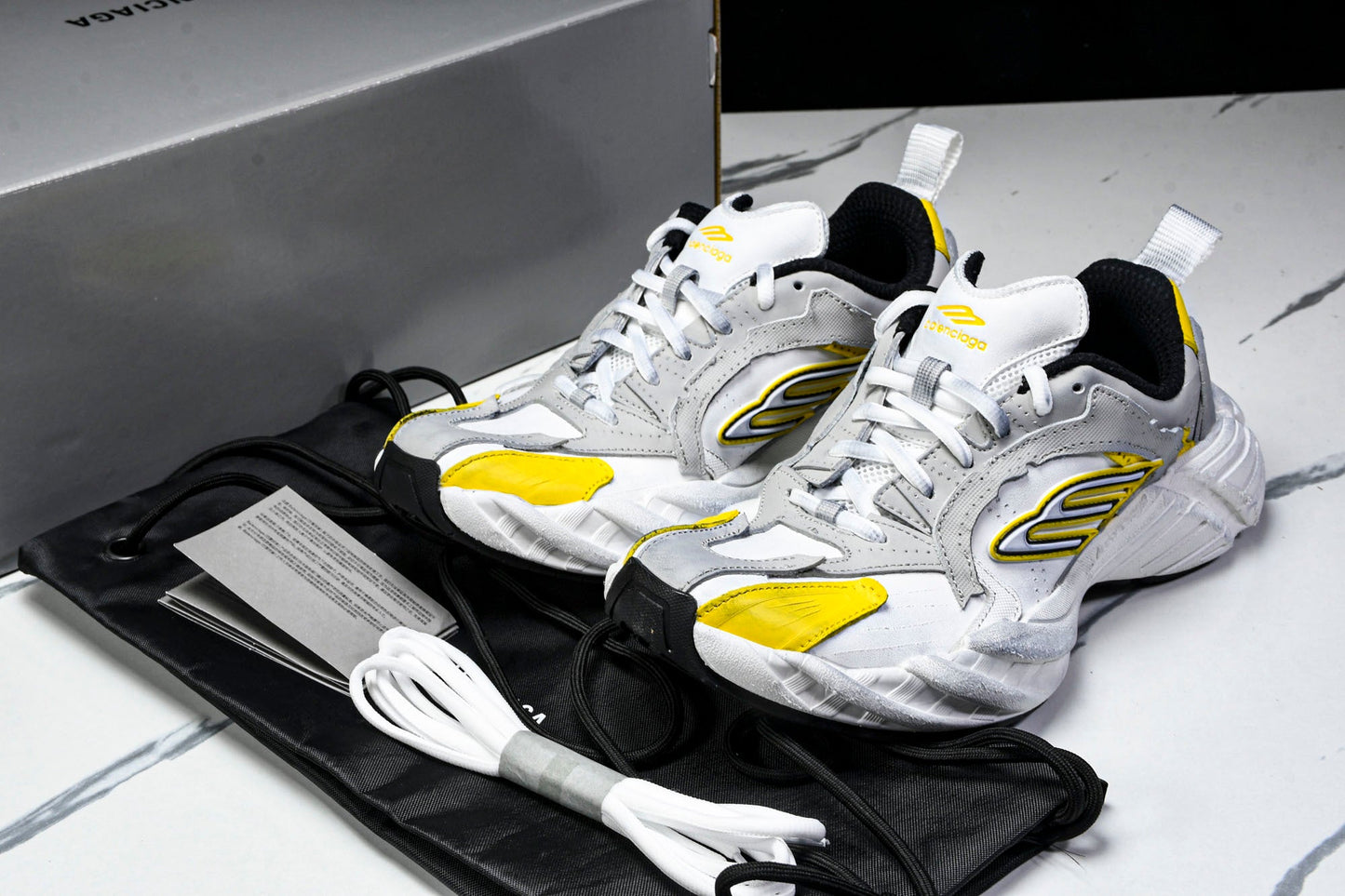 Вalenciaga Monday Shoe 'White Yellow'