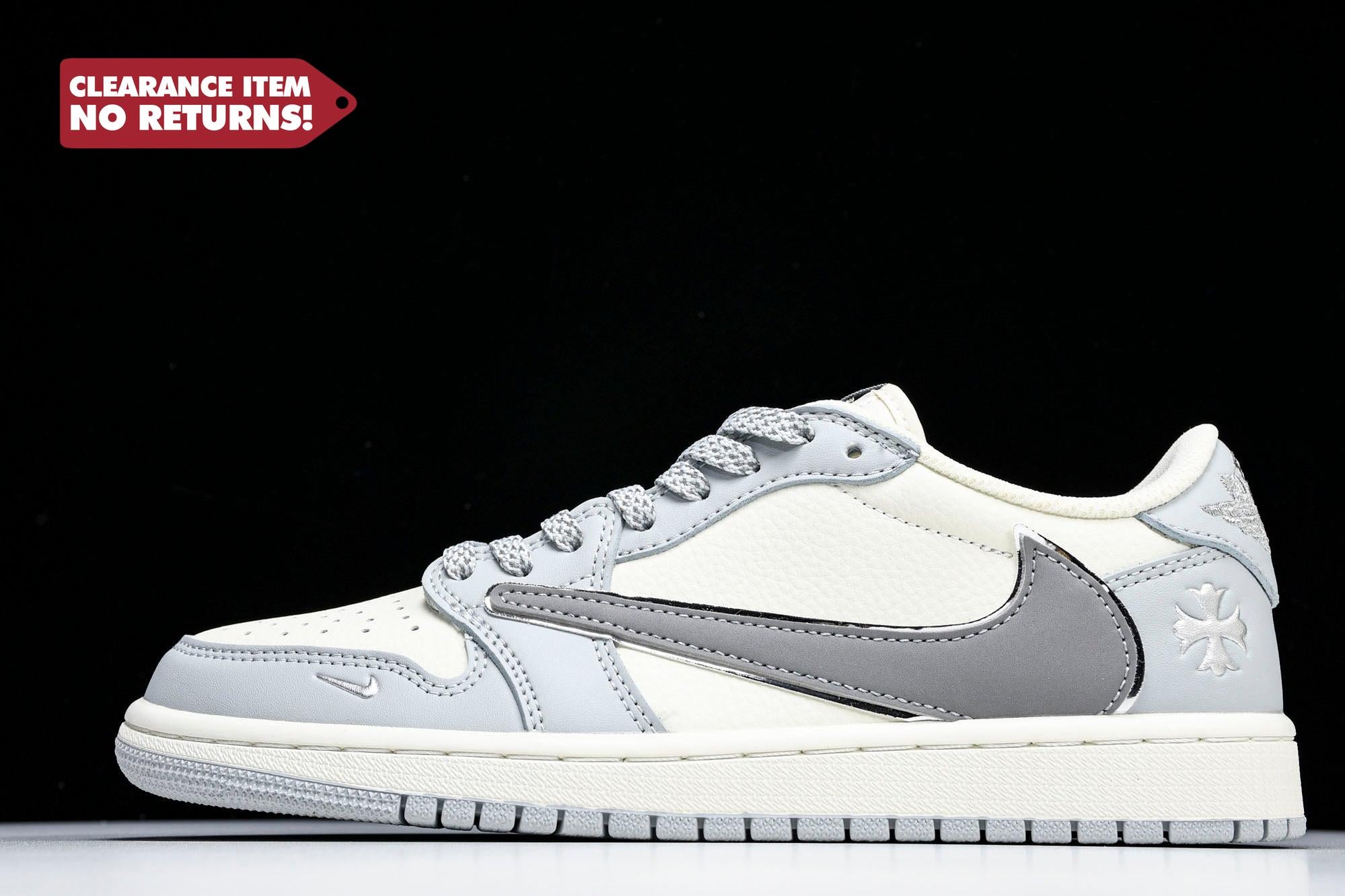Travis Scott AJ1 Retro Low x Chrome Hearts (Custom) - UK 9 / US 10 / EU 44