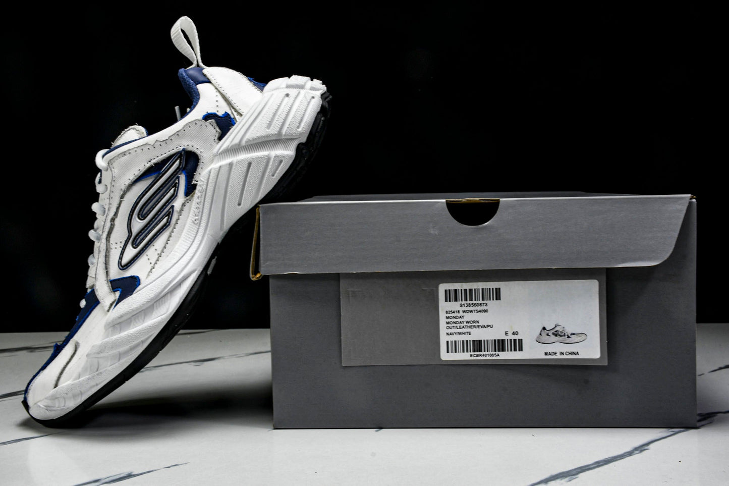Вalenciaga Monday Shoe 'White Navy'