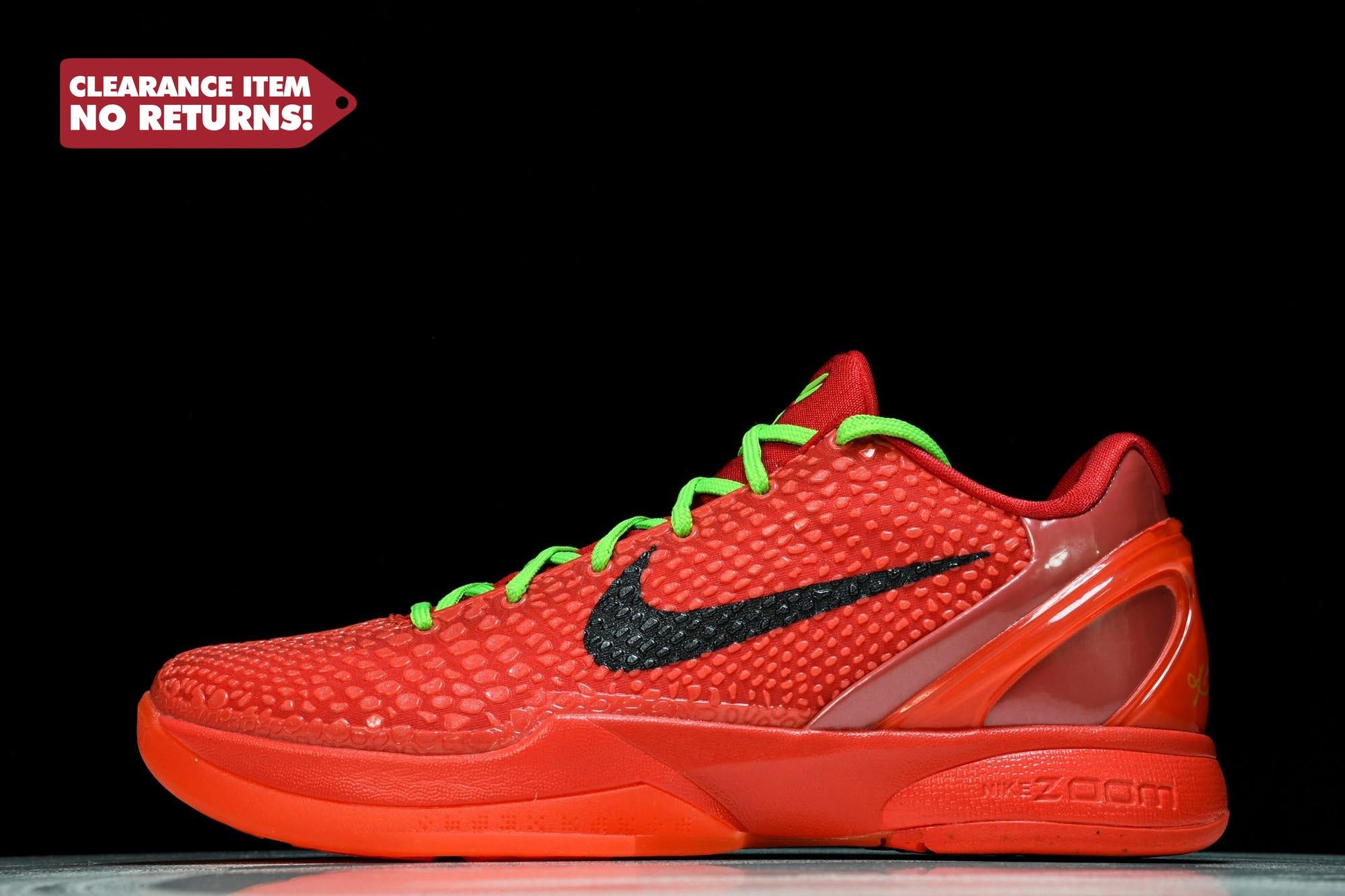 Kobe 6 Protro 'Reverse Grinch' - UK 6 / US 7 / EU 40