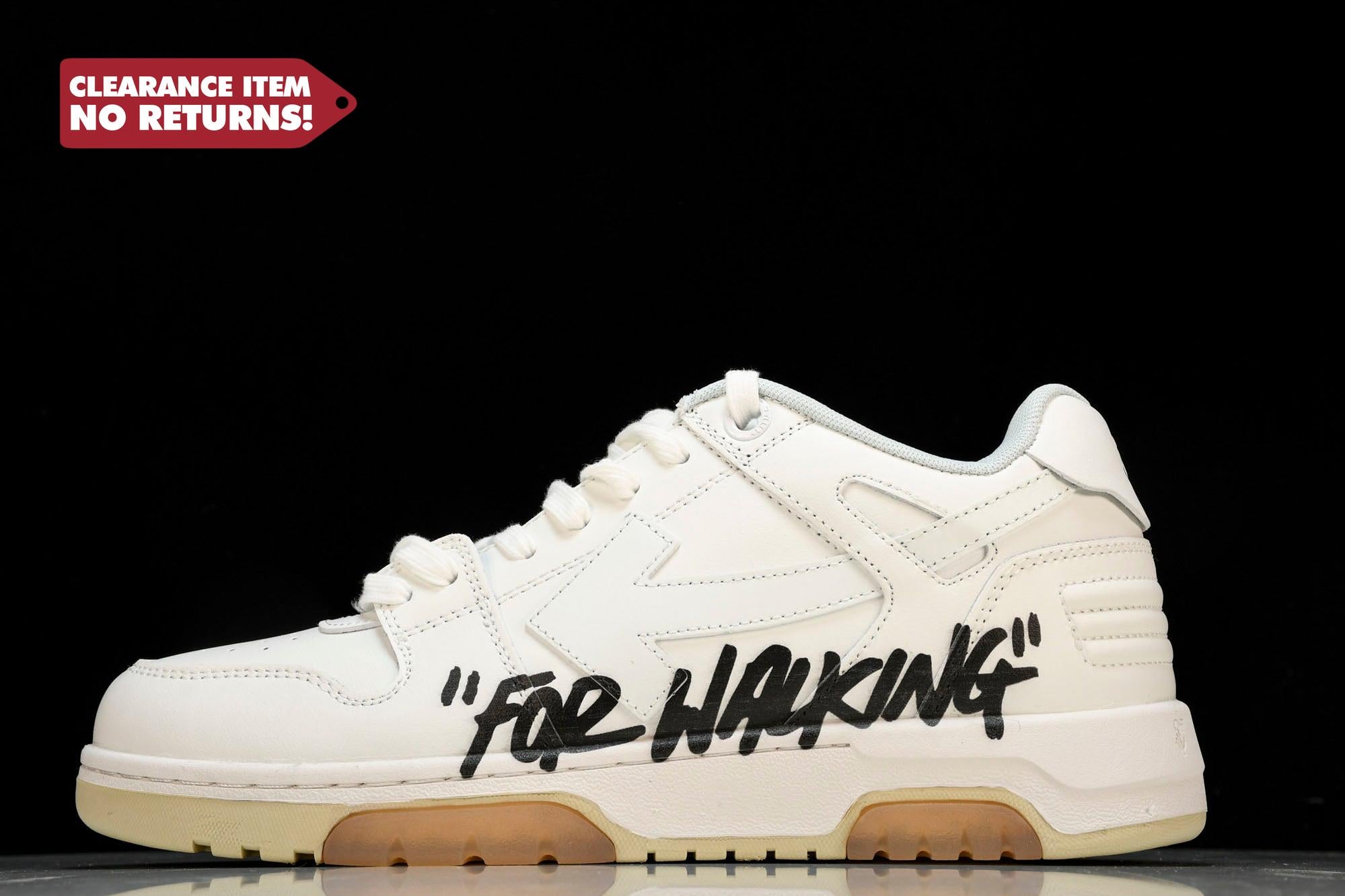 Off-White Out Of Office OOO Low Top "For Walking" - White Black - UK 12 / US 13 / EU 46