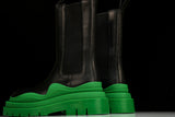 Вottega Veneta Tire Chelsea Boots 'Black Green'