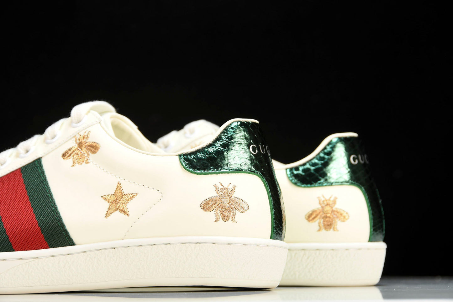 Guссi Ace 'Bees and Stars Green' - UK 7 / US 7.5 / EU 41