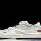 Travis Scott AJ1 Low x Supreme 'White Black Sole' (Custom)