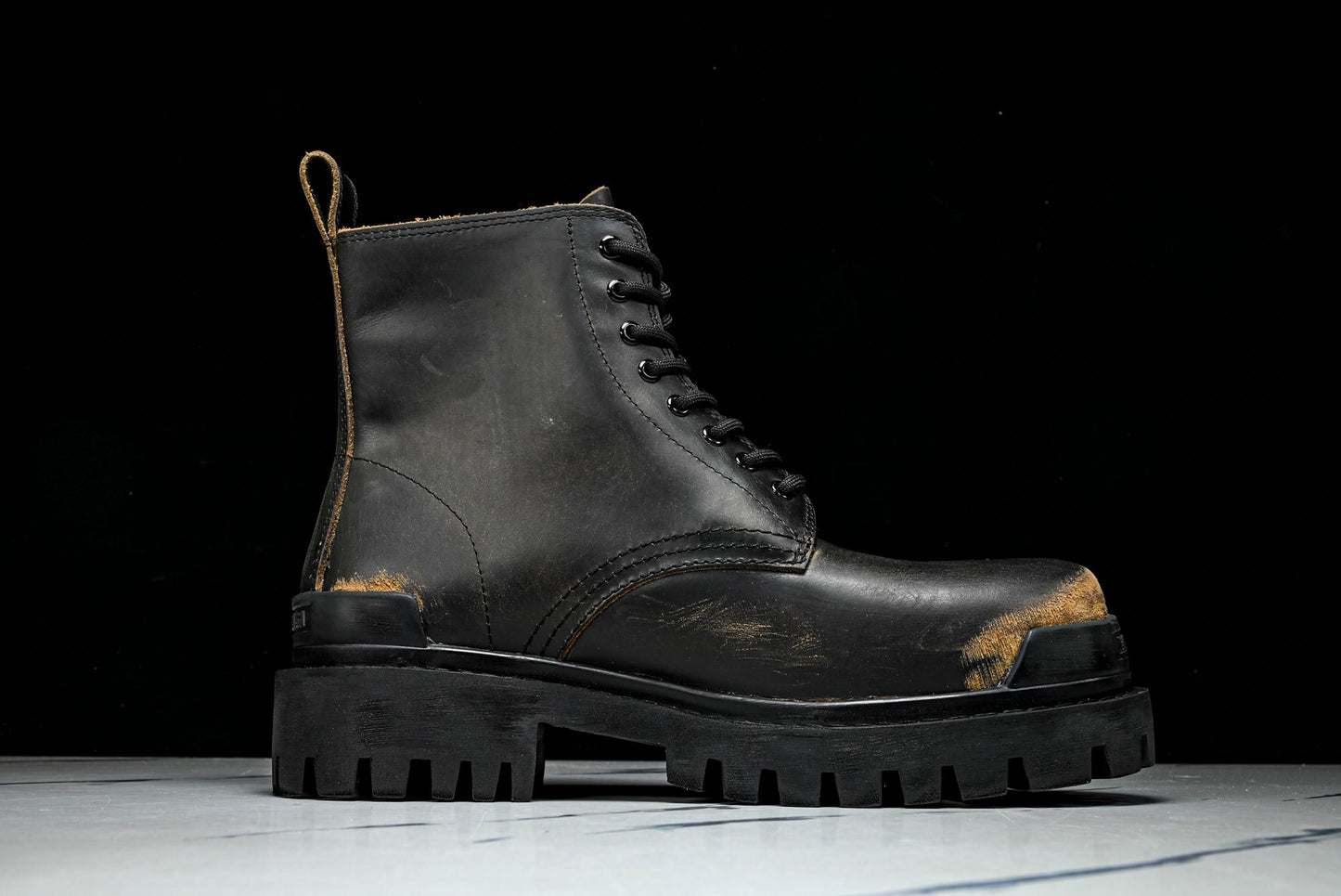 Вalenciaga Strike Boot 'Worn-Out Black Brown'
