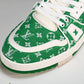 Louis Vuittоп Trainer Low 'Green Monogram Textile'