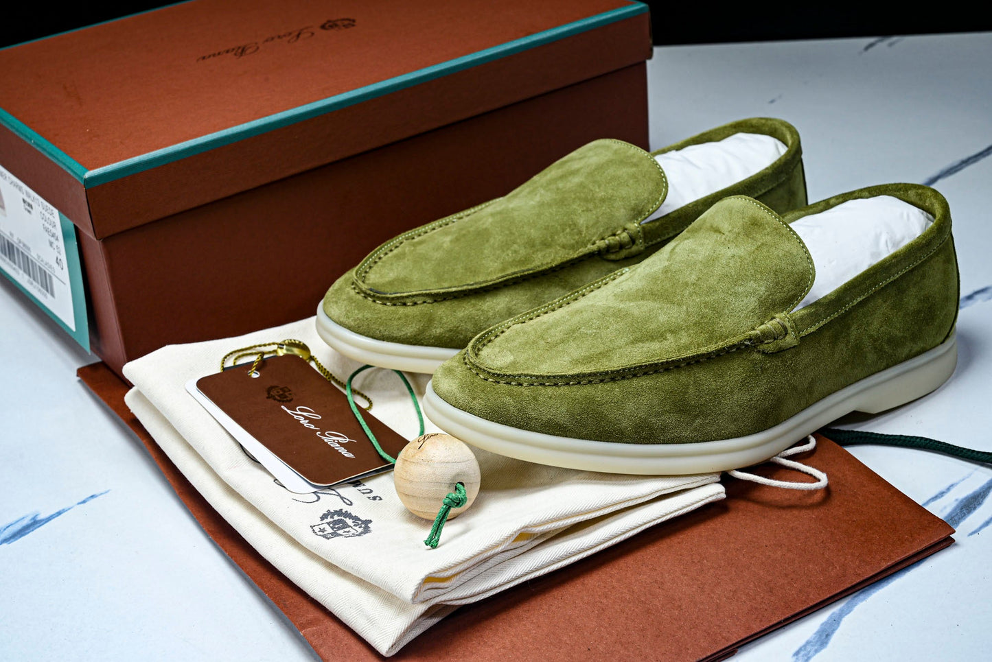 Loro Piana Summer Walk Loafer 'Green'