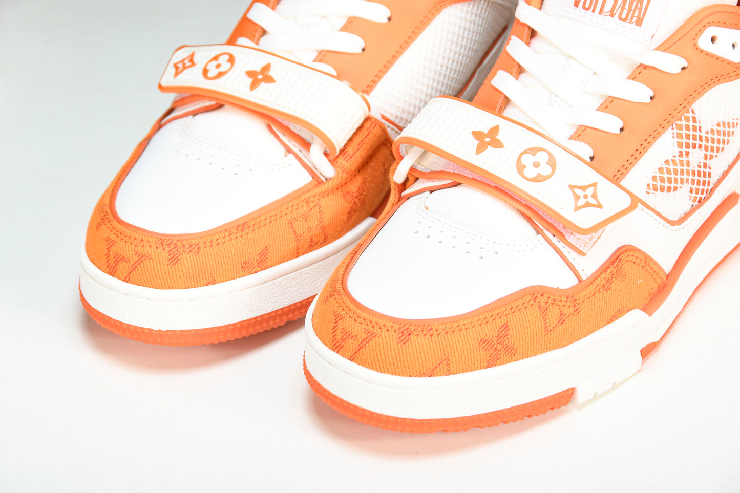 Louis Vuittоп Trainer Low Velcro Strap 'Monogram Denim Orange'