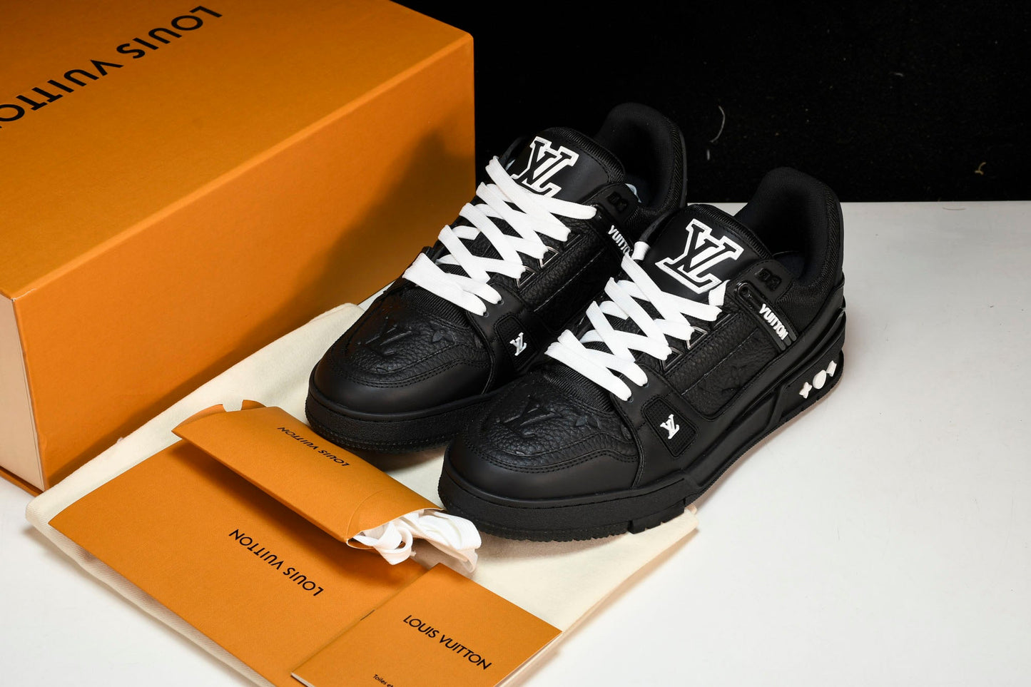 Louis Vuittоп Trainer Low 'Black Embossed' - UK 6 / US 7 / EU 40