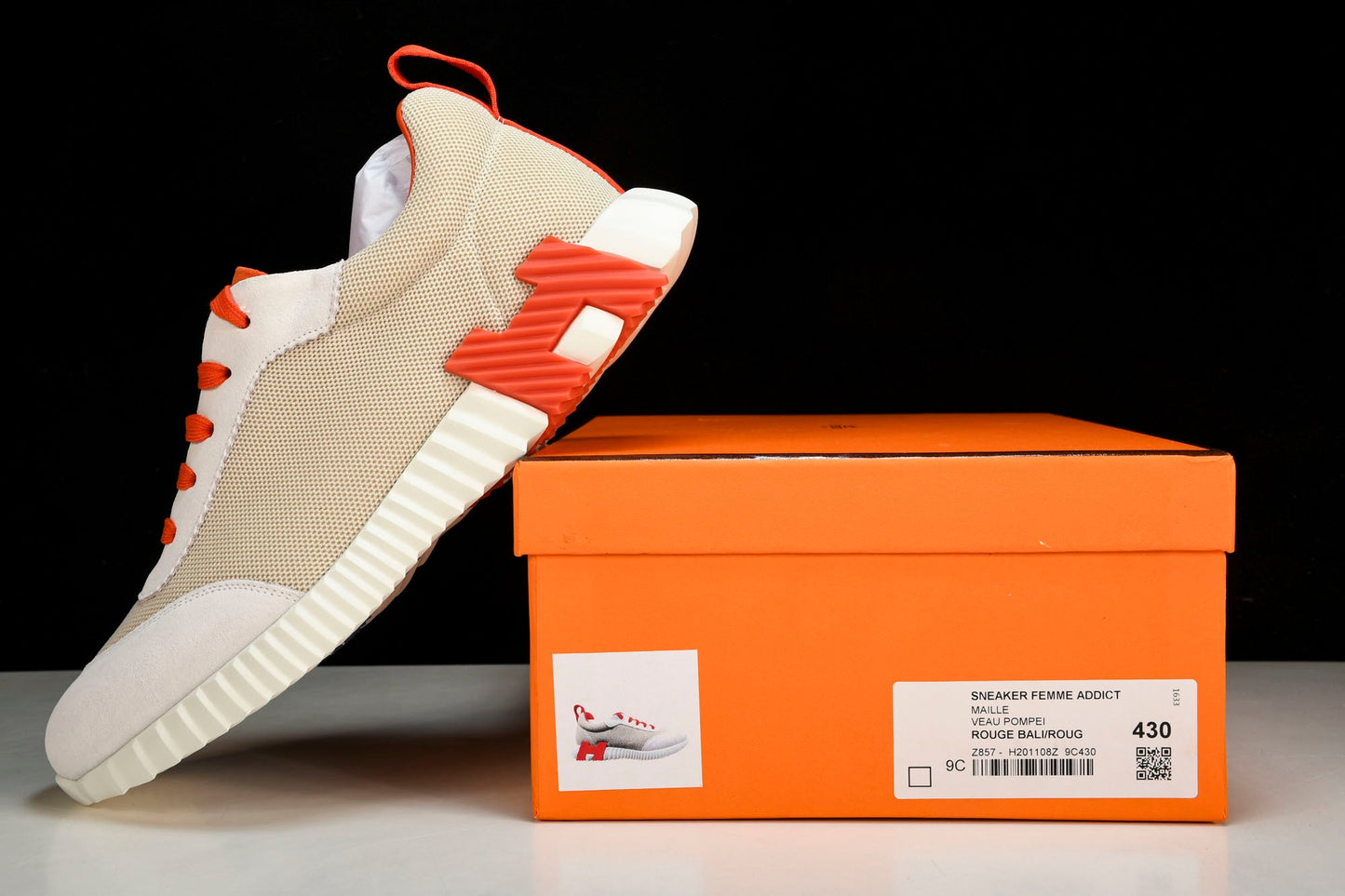 Hermès Bouncing Sneaker 'Beige Orange Bleu'