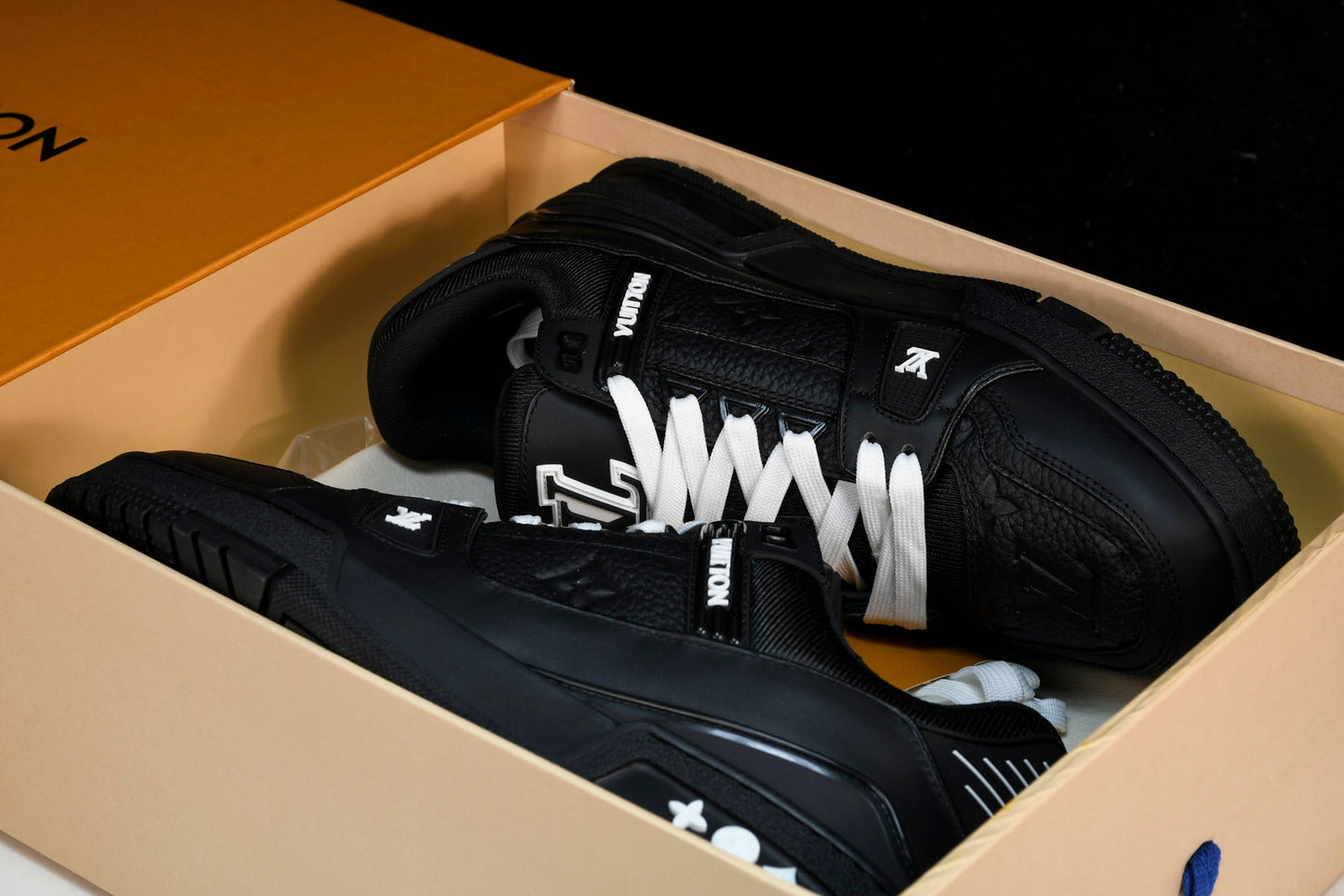 Louis Vuittоп Trainer Low 'Black Embossed' - UK 6 / US 7 / EU 40
