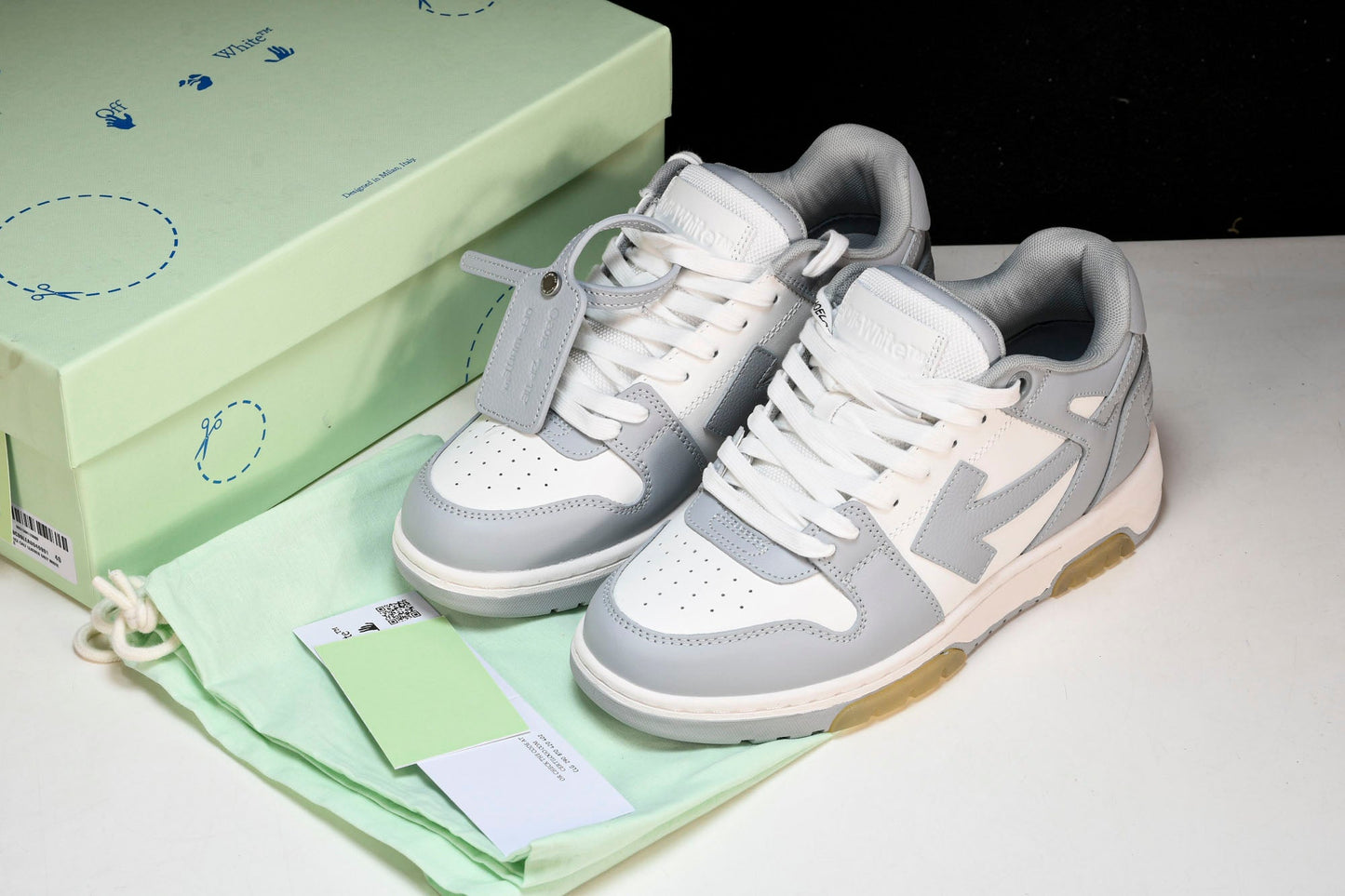 Off-White Out Of Office OOO Low Top 'Grey White' - UK 12 / US 13 / EU 46