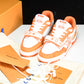 Louis Vuittоп Trainer Low Velcro Strap 'Monogram Denim Orange'