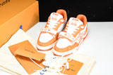 Louis Vuittоп Trainer Low Velcro Strap 'Monogram Denim Orange'