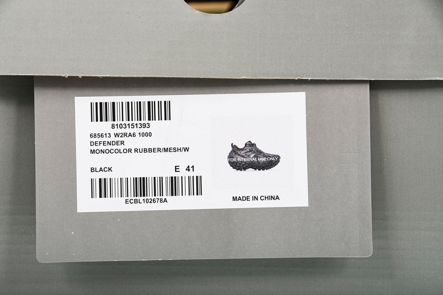 Defender (Bouncer) Sneaker 'Black' - UK 11 / US 12 / EU 45