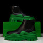 Вottega Veneta Tire Ankle Chelsea Boots 'Black Green'