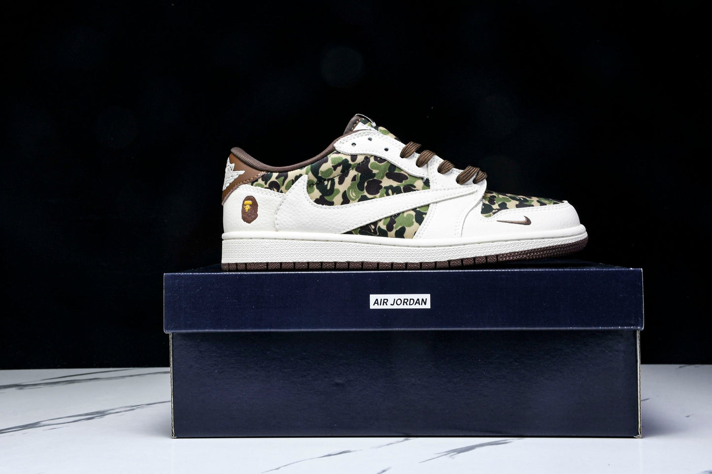 Travis Scott AJ1 Low x BAPE 'Camo 2.0' (Custom)