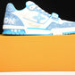 Louis Vuittоп Trainer Low Velcro Strap 'Monogram Denim Blue'