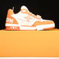 Louis Vuittоп Trainer Low Velcro Strap 'Monogram Denim Orange'