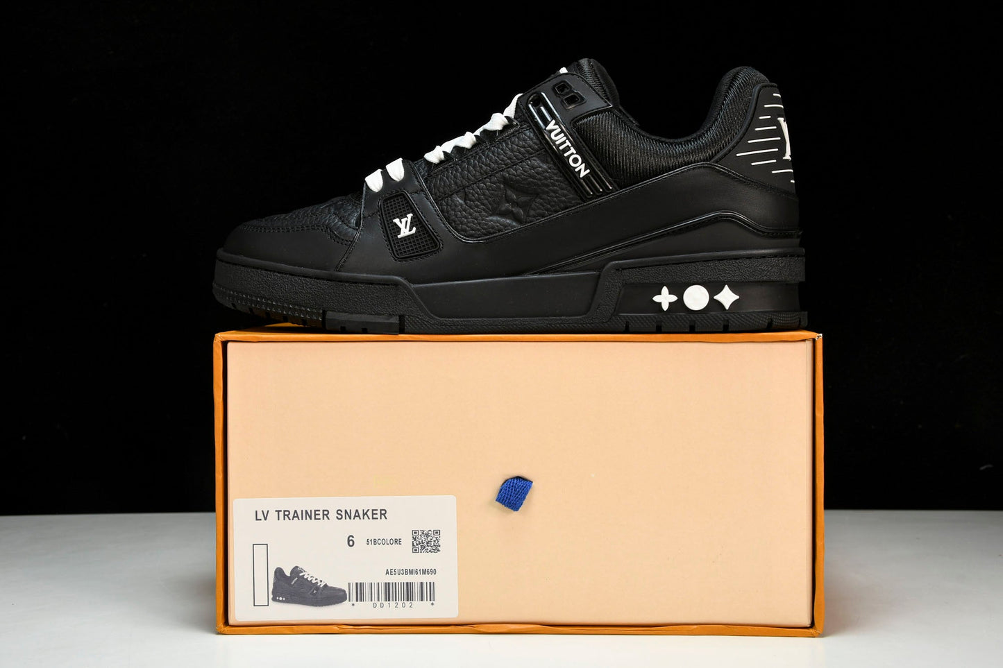 Louis Vuittоп Trainer Low 'Black Embossed' - UK 6 / US 7 / EU 40