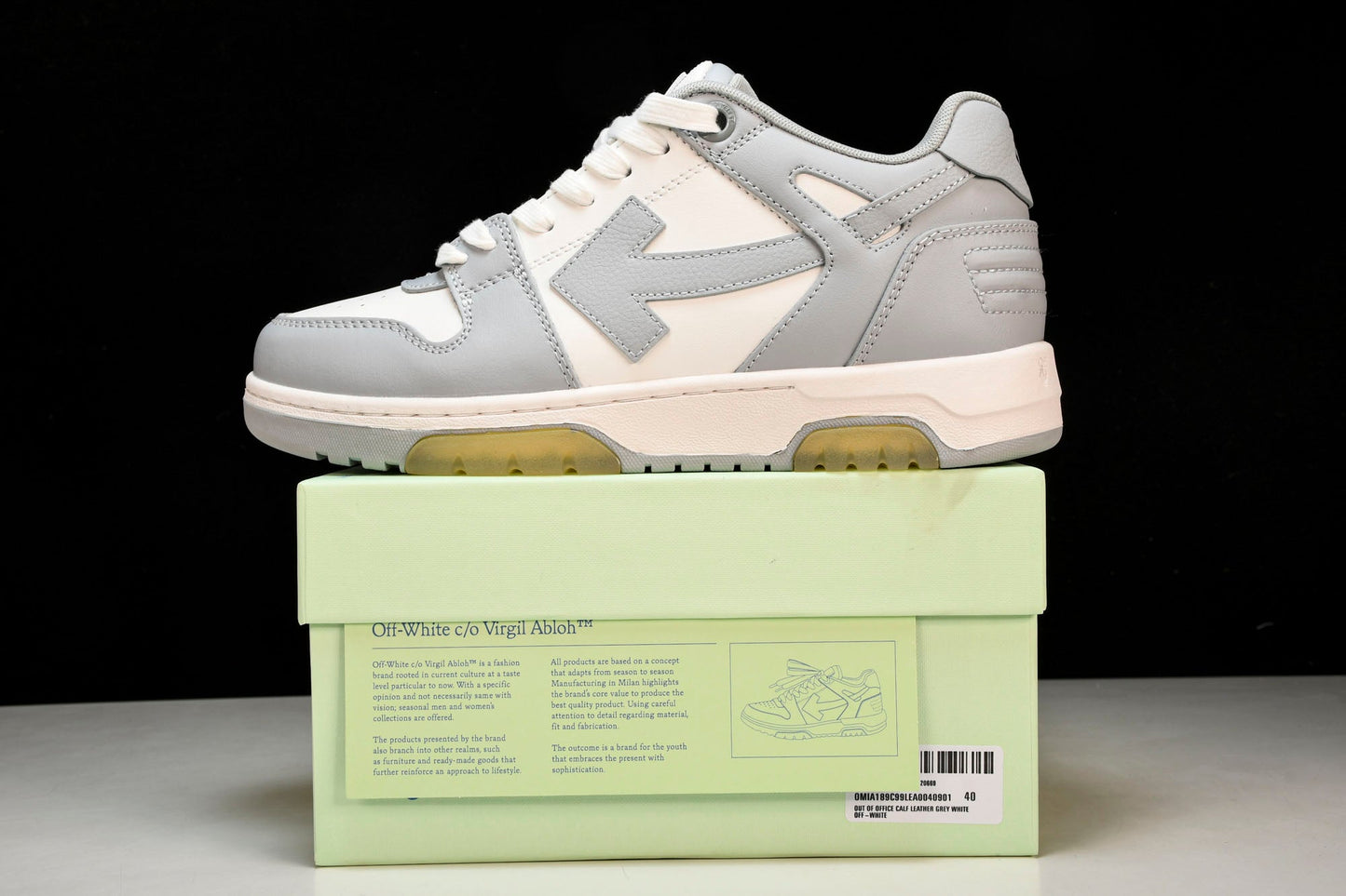 Off-White Out Of Office OOO Low Top 'Grey White' - UK 12 / US 13 / EU 46