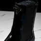 Prada Patent Chelsea Boots 'Black'