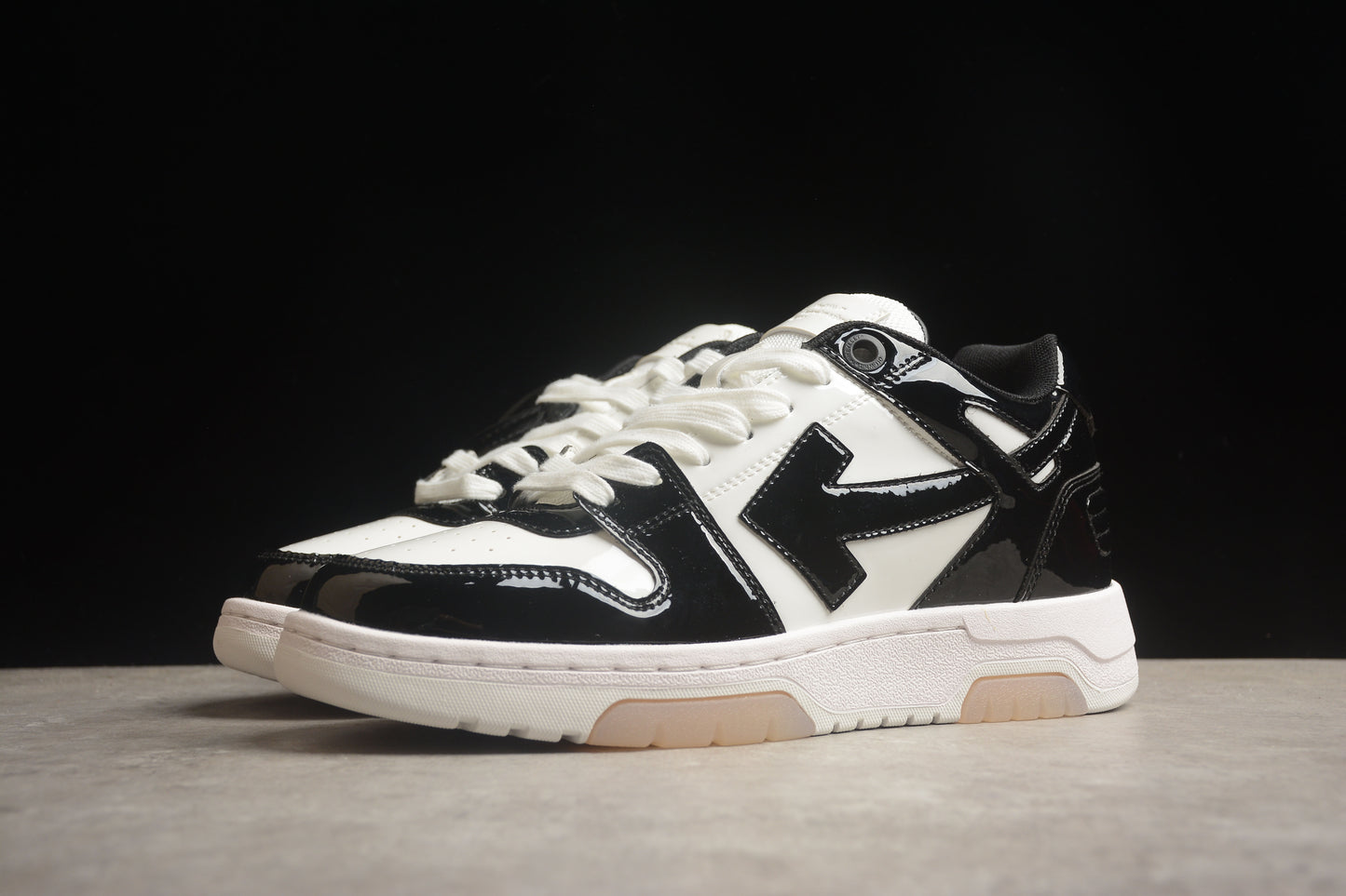 Off-White Out Of Office OOO Low Top 'Patent Black White'